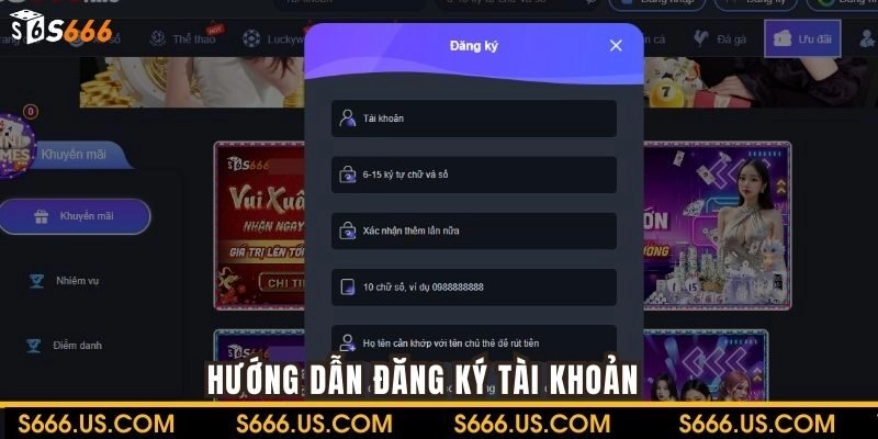 Hướng dẫn đăng ký cùng nhà cái S666