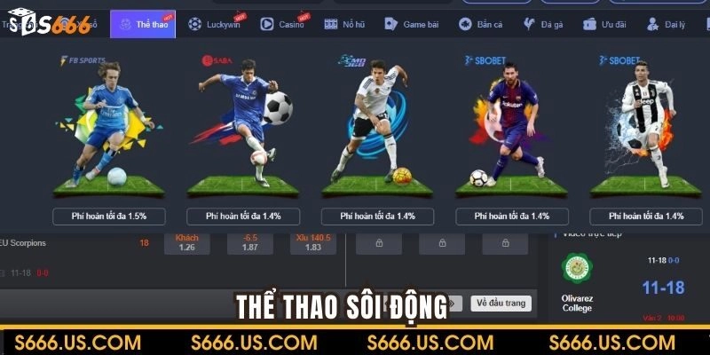 Tham gia Thể thao sôi động cùng S666